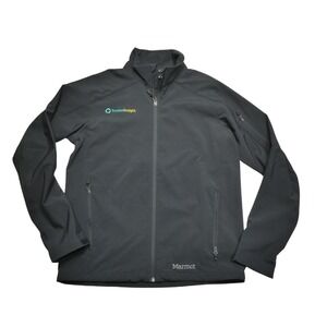 Marmot Softshell Jacket Mens Medium Black CC-393 Fleece Lined Trusted Insight